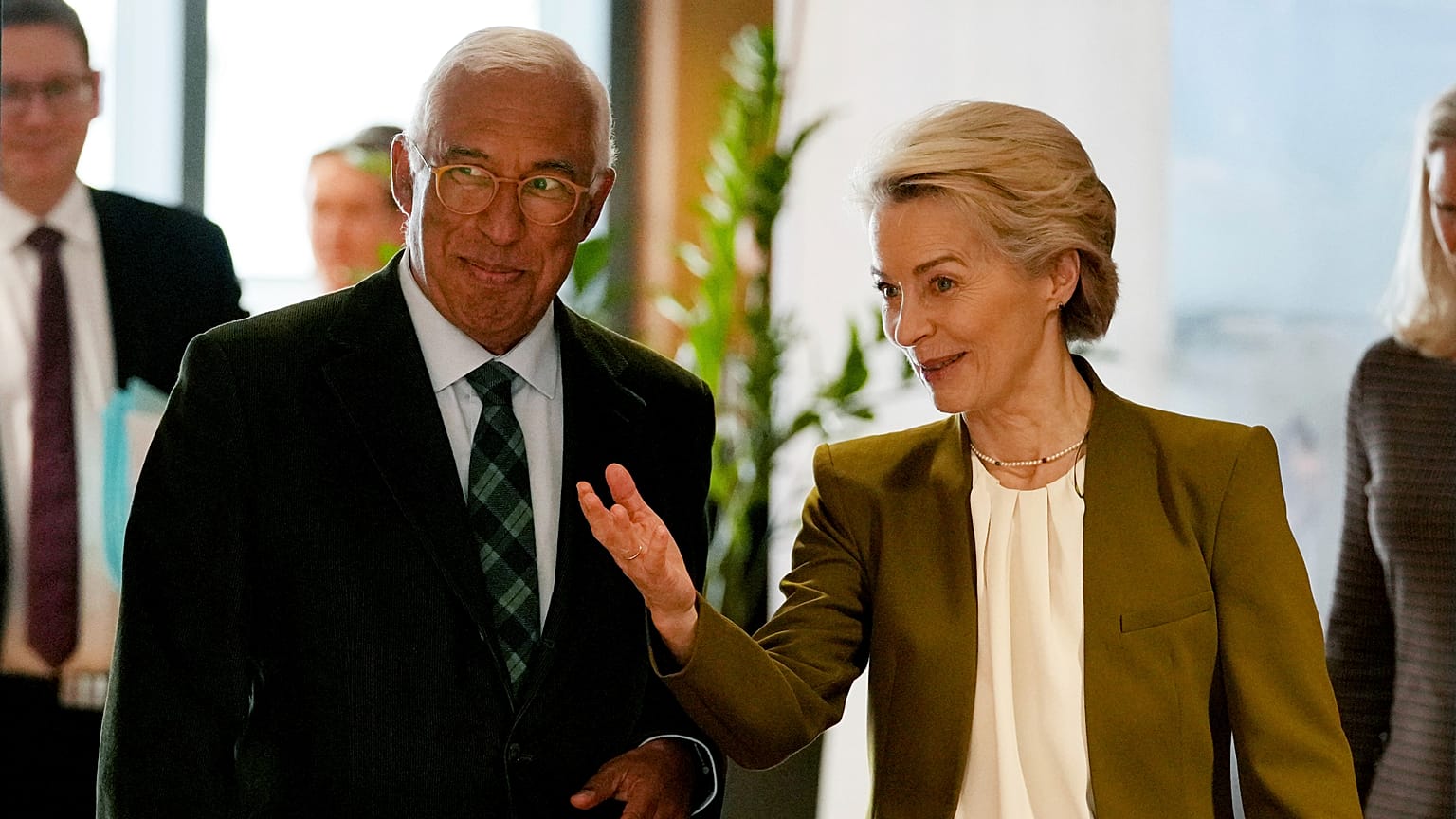 EU leaders Antonio Costa and Ursula von der Leyen
