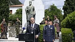 Ο Νίκος Δένδιας στην ομιλία του στον Μυστρά