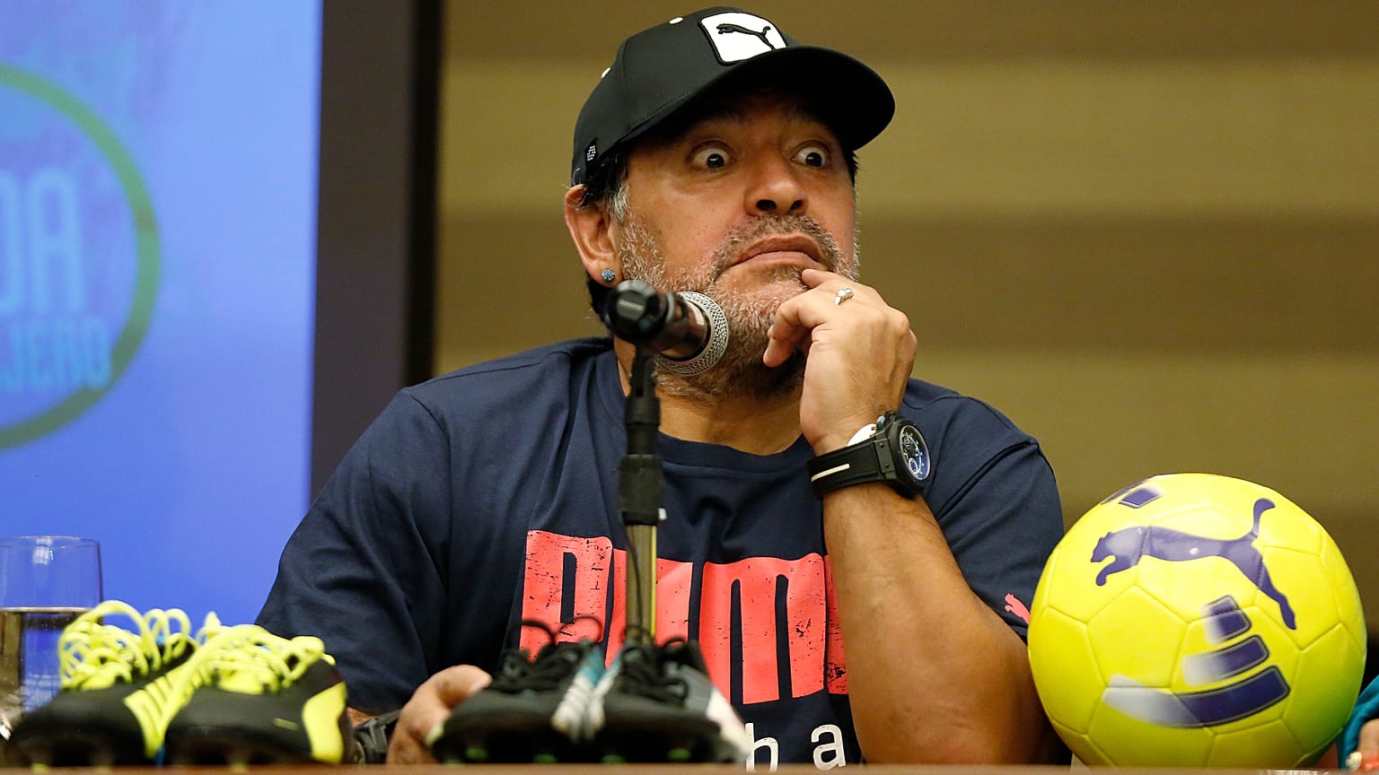 Diego Armando Maradona, durante una rueda de prensa.