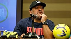 Diego Armando Maradona, durante una rueda de prensa.