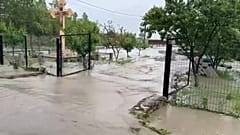 Mehrere von Überschwemmungen betroffene Gebiete nach zwei Tagen starken Regens, Botosani, Rumänien, 29. Mai 2025