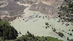 Der Ort Blatten im Lötschental nach dem Bergsturz