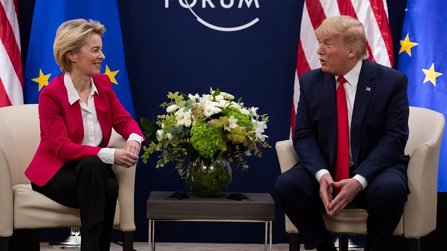 Archivo. Von der Leyen y Trump.