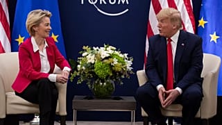 Archivo. Von der Leyen y Trump.