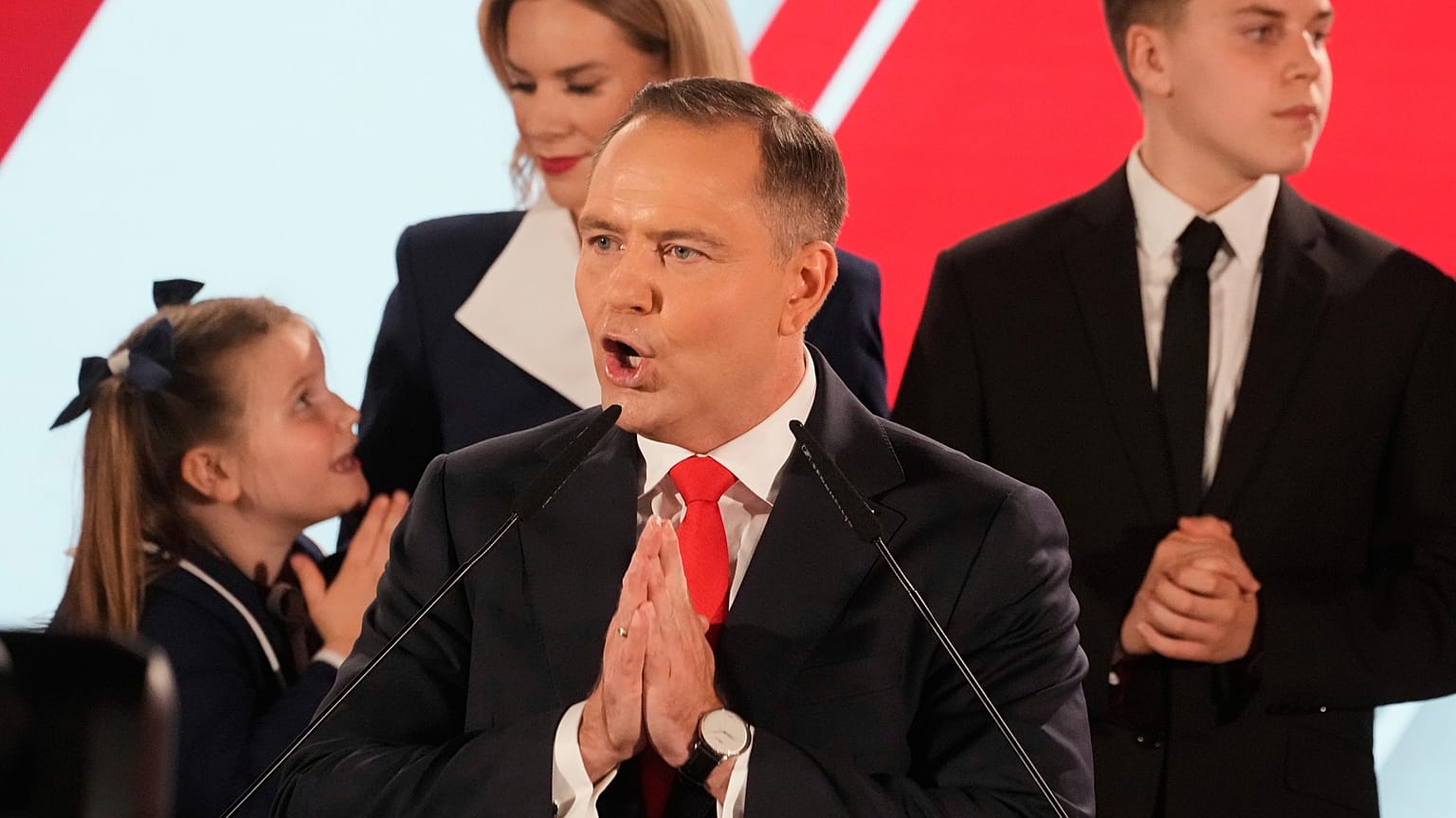 Karol Nawrocki who won Sunday’s presidential runoff pictured in Warsaw, 1 June, 2025