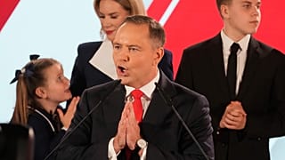 Karol Nawrocki who won Sunday’s presidential runoff pictured in Warsaw, 1 June, 2025