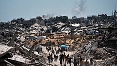 Ataques aéreos na cidade de Gaza