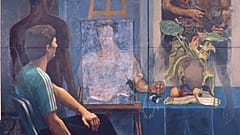 ΜΑΡΤΙΝΟΣ ΓΑΒΑΘΑΣ Ζωγραφικός διάλογος ΙΙ, 1982 • λάδι σε καμβά, 222x196 εκ. • ιδιωτική σ��λλογή