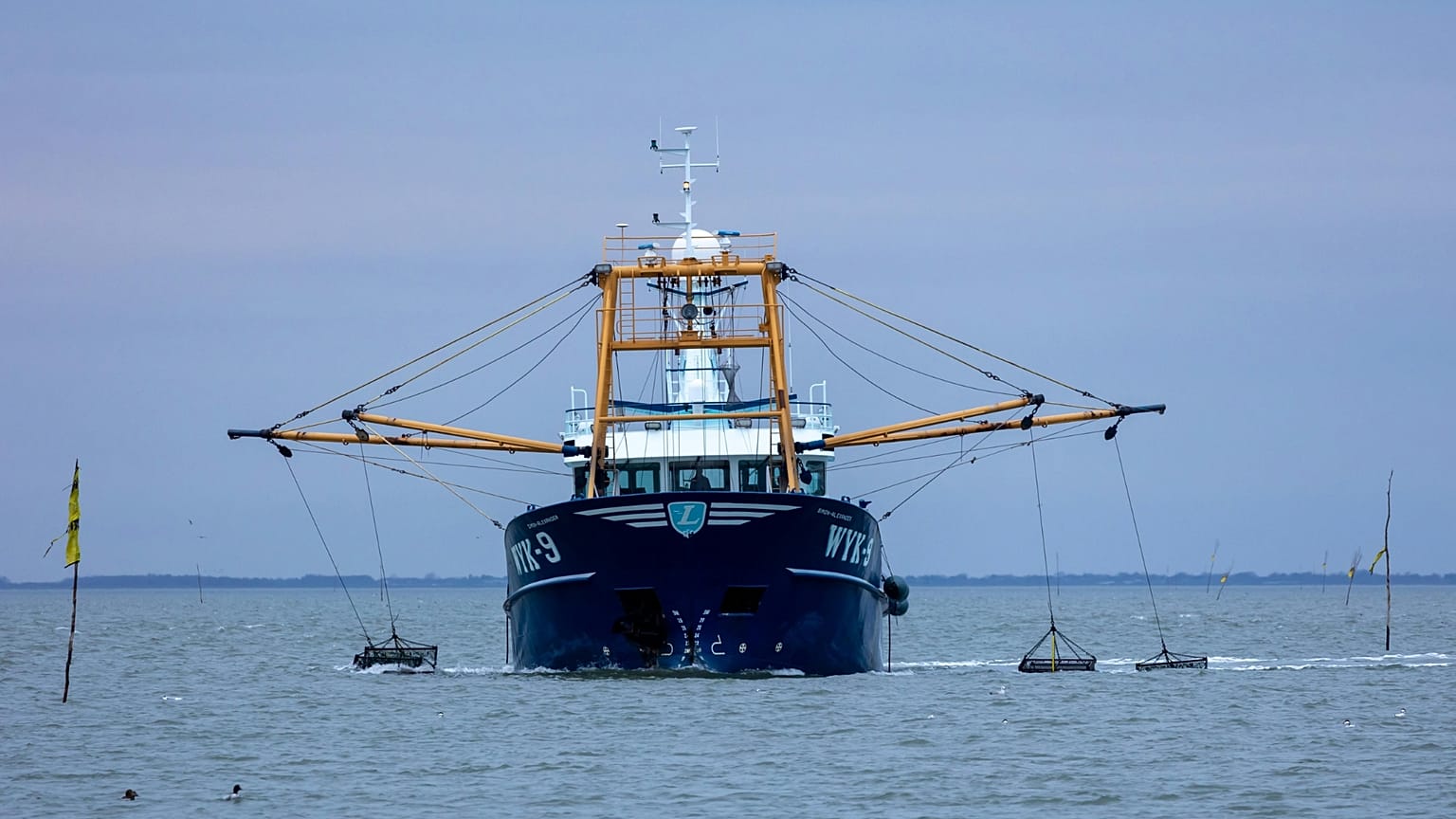 A fishing boat at sea in Hörnum, Sylt.