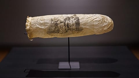 200-year-old condom featuring erotic etching goes on display at Dutch museum