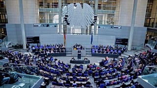 Vista de uma sessão parlamentar no Bundestag alemão, em Berlim.