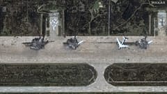 Dieses von Maxar Technologies zur Verfügung gestellte Satellitenbild zeigt Schäden nach einem ukrainischen Drohnenangriff auf den Luftwaffenstützpunkt Belaja in Ostsibirien, 4. Juni 2025
