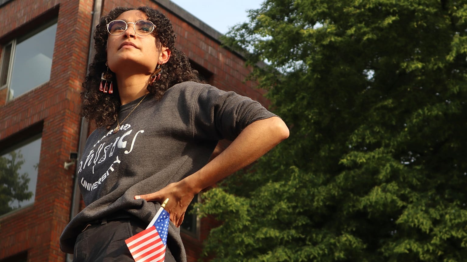 Una estudiante de Harvard.