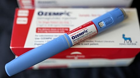 The injectable drug Ozempic is shown in 2023.