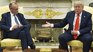 Bundeskanzler Friedrich Merz und US-Präsident Donald Trump in Washington, DC