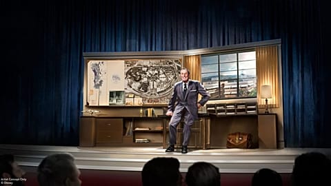 Concept art of the Audio-Animatronic Walt Disney. 