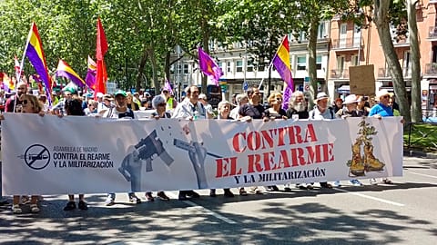 Demonstration against rearmament in Madrid, 07.06.2025