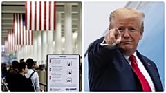 Ujjlenyomat-azonosítás a Los Angeles-i repülőtéren, Donald Trump figyelmeztet