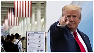 Ujjlenyomat-azonosítás a Los Angeles-i repülőtéren, Donald Trump figyelmeztet