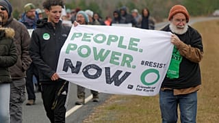 A botrányban érintett Friends of The Earth egyik demonstrációja