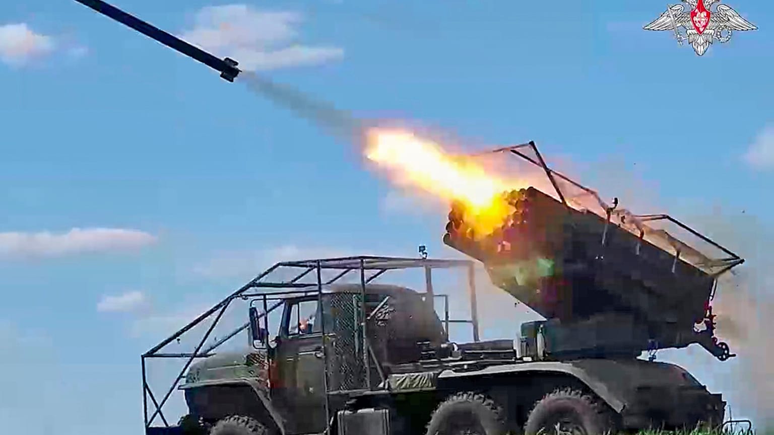 Foto tomada de un vídeo distribuido por el Ministerio de Defensa ruso el miércoles 4 de junio de 2025.