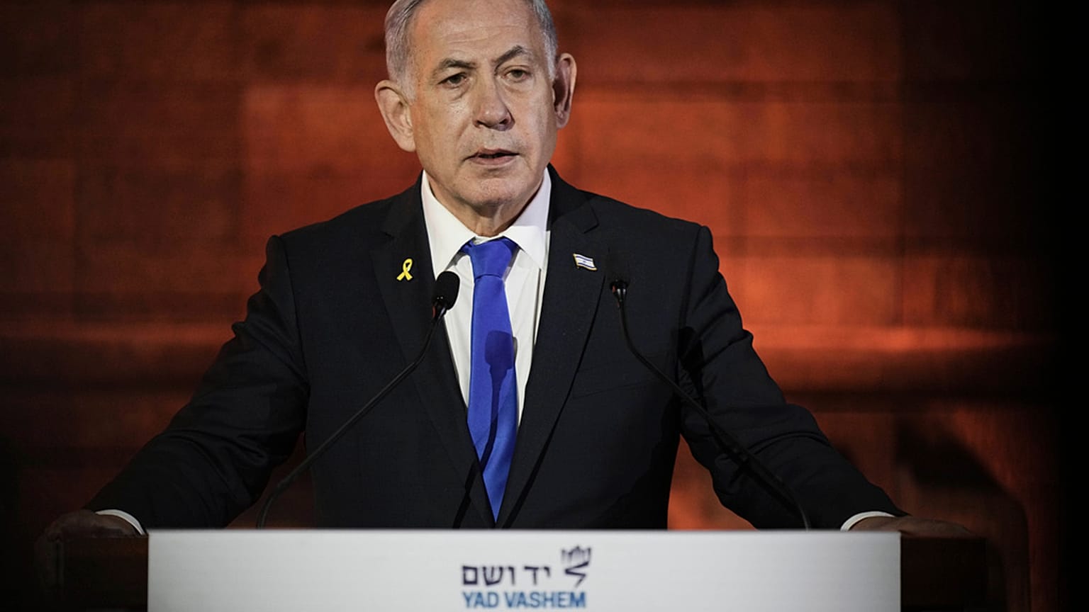 رئيس وزراء إسرائيل بنيامين نتنياهو في القدس، يوم الأربعاء 23 أبريل 2025