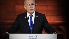 رئيس وزراء إسرائيل بنيامين نتنياهو في القدس، يوم الأربعاء 23 أبريل 2025