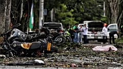 Imagen del lugar de una de las explosiones.