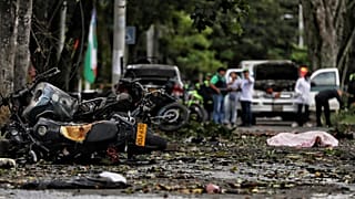 Imagen del lugar de una de las explosiones.