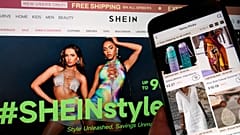 DOSYA - Solda Shein web sitesinden ve sağda Temu sitesinden sayfalar bu fotoğrafta gösteriliyor, New York, 23 Haziran 2023