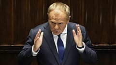 Tusk spricht am Mittwoch, 11. Juni 2025, in Warschau, Polen, vor dem polnischen Parlament. 
