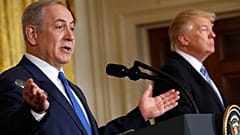Netanjahu és Trump a Fehér Házban