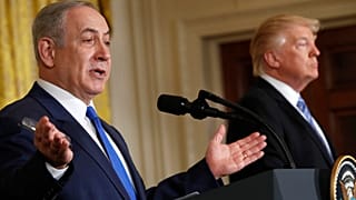 Netanjahu és Trump a Fehér Házban