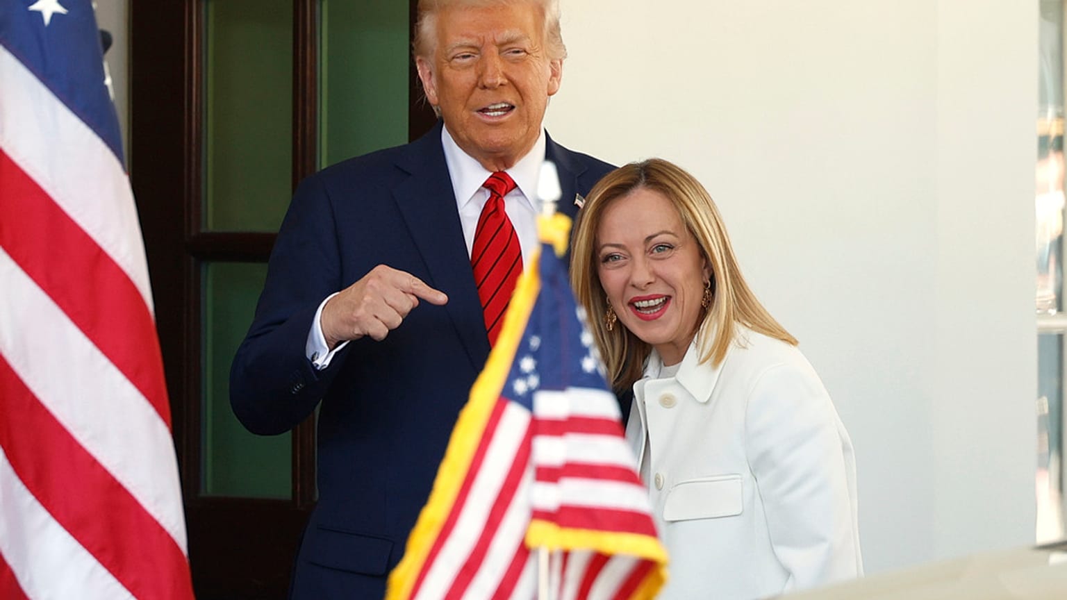 Trump és Meloni Washingtonban, 2025 április 17.