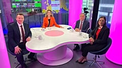 Méabh Mc Mahon in the studio with her guests 