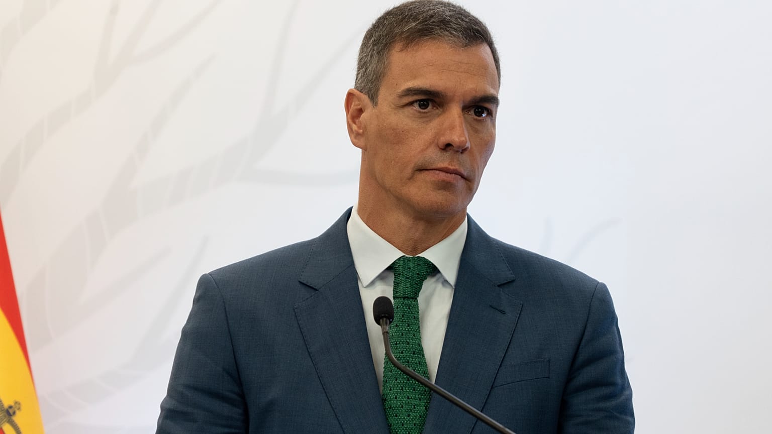 Photo d'archive de Pedro Sánchez lors d'une conférence de presse en août 2024.