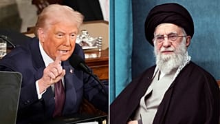 Combo de photos montrant le président américain Donald Trump et le guide suprême iranien, l'ayatollah Ali Khamenei. 