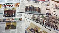 Tahran'da Farsça ve İngilizce dillerinde yayınlanan gazeteler