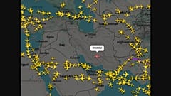 Die Route von Flug IRM050 auf der FlightRadar24 Flugverfolgungsseite.