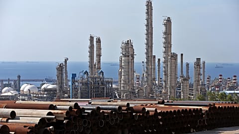 Petrochemical complex in the South Pars gas field in Asalouyeh, Iran, on the northern coast of Persian Gulf.
