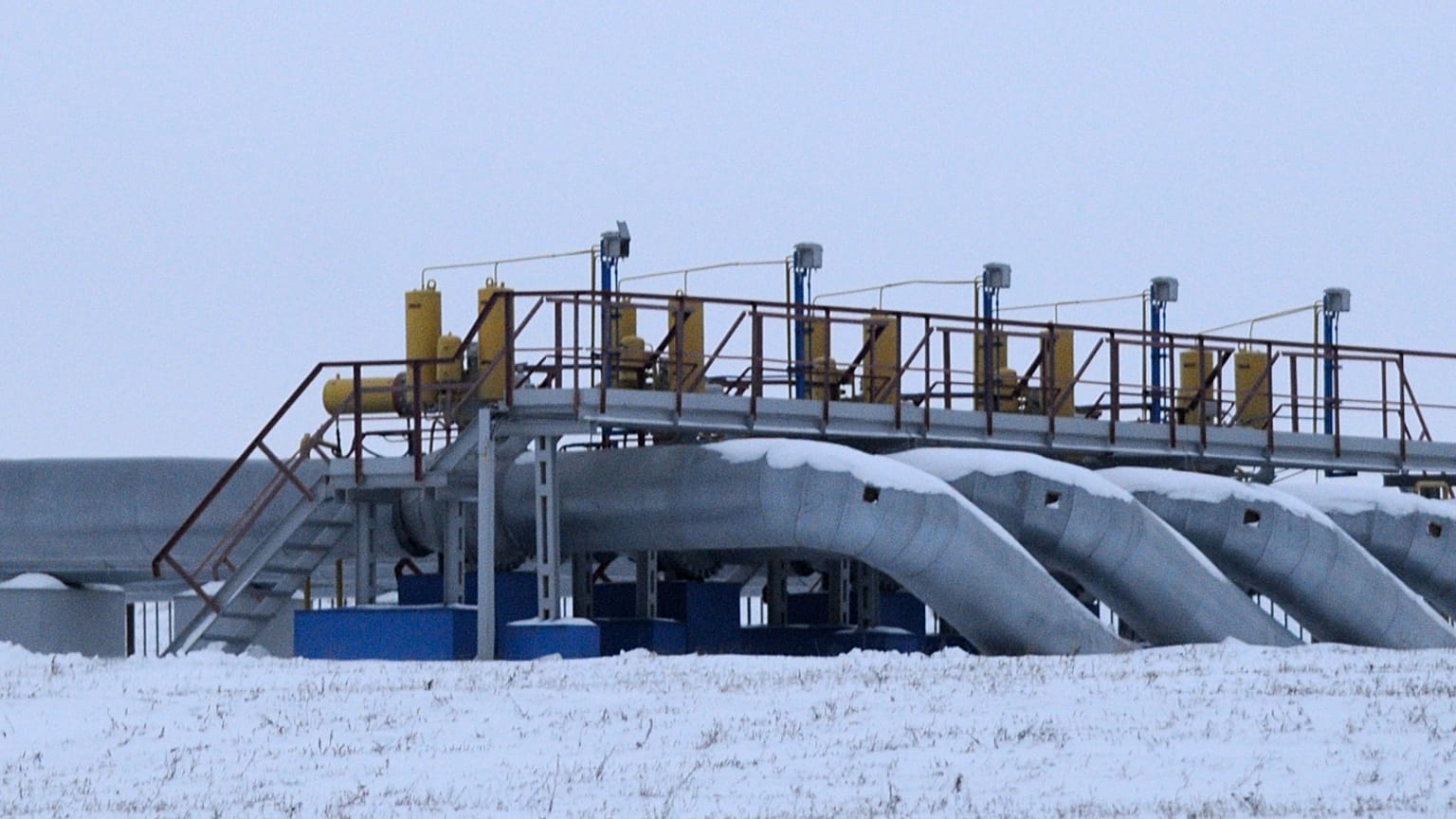 Sudzhe, Rusya'daki gaz pompalama istasyonu 11 Ocak 2009'da görülüyor.