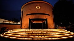 Eine Synagoge in Düsseldorf, Deutschland.