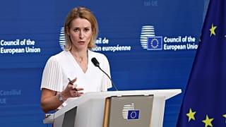 La alta representante, Kaja Kallas, tras mantener una llamada con los ministros de Asuntos Exteriores de la UE.
