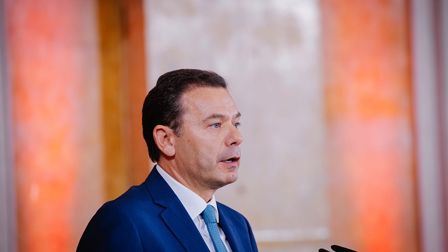 Luís Montenegro na tomada de posse do Governo a 5 de junho