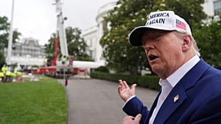 ABD Başkanı Donald Trump, Beyaz Saray'da açıklamalarda bulunurken, 18 Haziran 2025