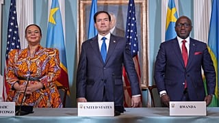 Dışişleri Bakanı Marco Rubio, Washington’da düzenlenen imza törenine ev sahipliği yapıyor. Törende, Kongo ve Ruanda bakanları da var, 25 Nisan 2025