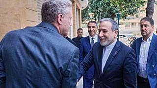 İran Dışişleri Bakanı Abbas Arakçi, Beyrut'ta Lübnan Dışişleri Bakanı Youssef Rajji ile bir arada, 3 Haziran 2025