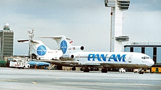 Ein PAN AM-Flugzeug in New York im Jahr 1991, dem Jahr, in dem das Unternehmen in Konkurs ging.