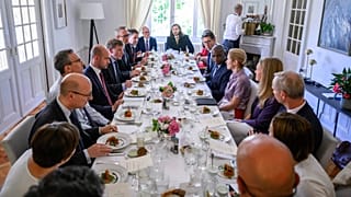Foreign ministers of France, Jean-Noel Barrot, UK, David Lammy, and Germany, Johann Wadephul, and EU foreign policy chief Kaja Kallas meet in Geneva, 20 June 2025