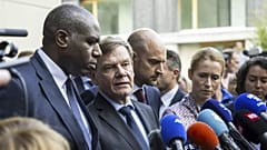 Der britische Außenminister David Lammy, die Hohe Vertreterin der Europäischen Union für Außen- und Sicherheitspolitik Kaja Kallas, Frankreichs Ministerin für Europa und Außenpolitik 